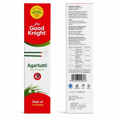 GODREJ GOOD KNIGHT AGARBATTI JASMINE FRAGRANCE - 12x1