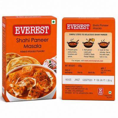 EVEREST SHAHI PANEER MASALA POWDER - 100g
