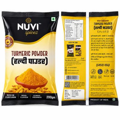 NUVI SPICEZ TURMERIC POWDER HIGH CURCUMIN HALDI POWDER - 200g